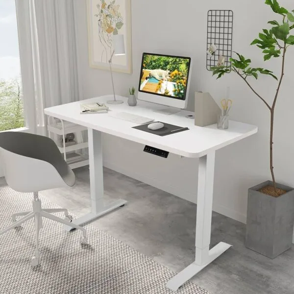 120cm White Electric Standing Desk