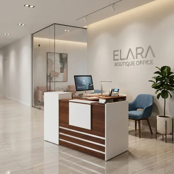 1.2M Compact Modern Reception Desk